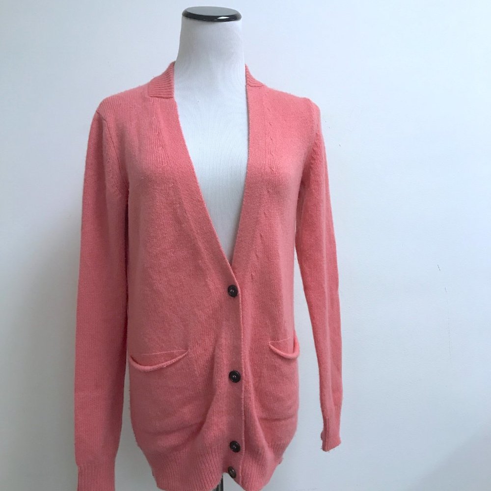 Creatures of Comfort pink heavyweight cashmere cardigan sweater Italy 0 S